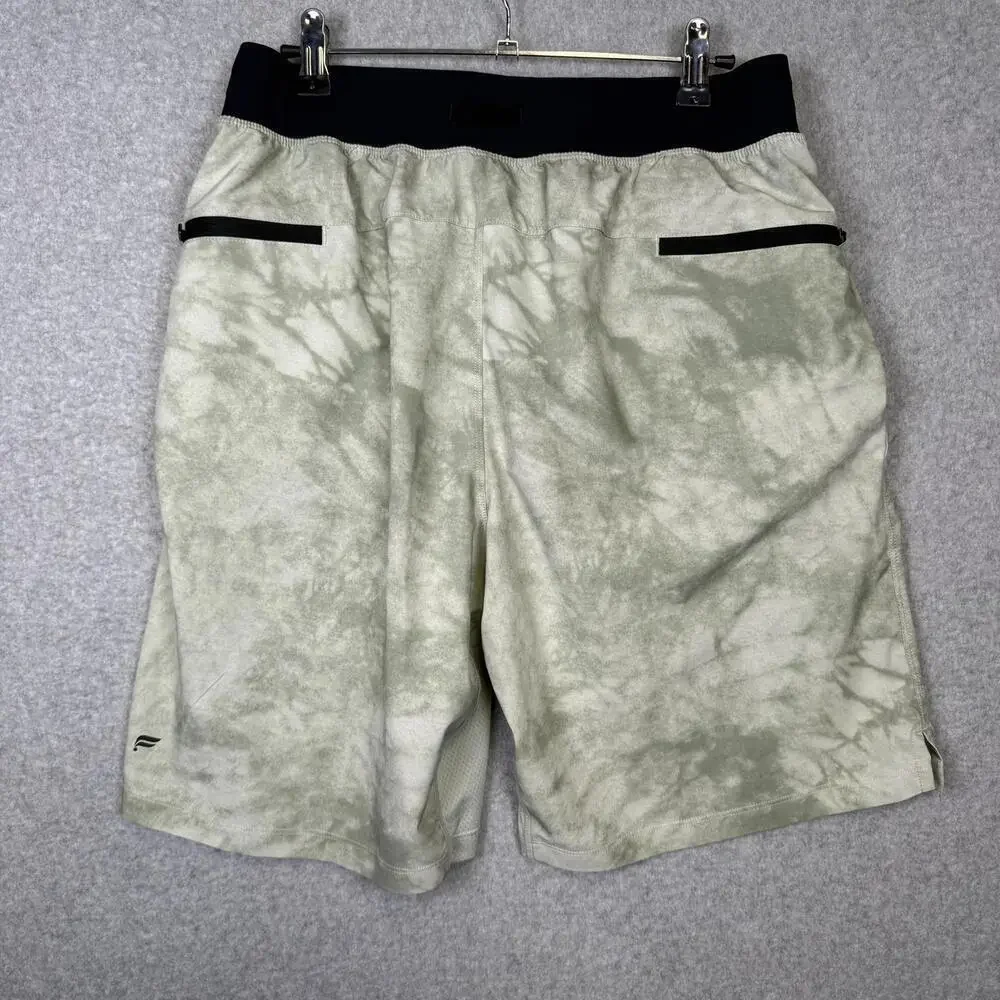 Fabletics Men's Size 29 Black Grey Tie Dye Athletic Shorts 9